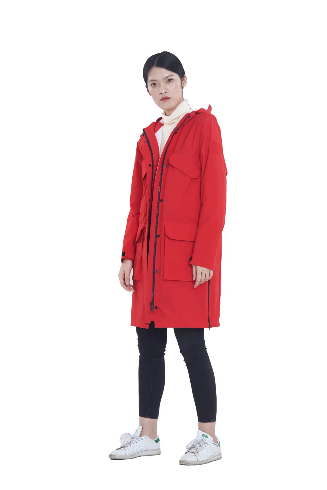 Waterproof Women Raincoat in Red