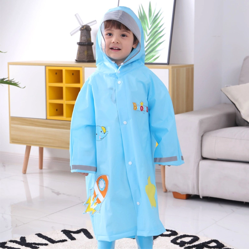 New Children Raincoat Kids Boys Girls Waterproof Jumpsuit Hooded Cartoon Baby Rainwear