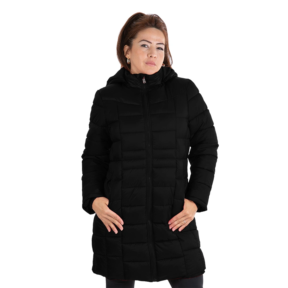 Women&prime;s Winter Hooded Long Padded Coat Down Jacket Ladies Puffer Jacket