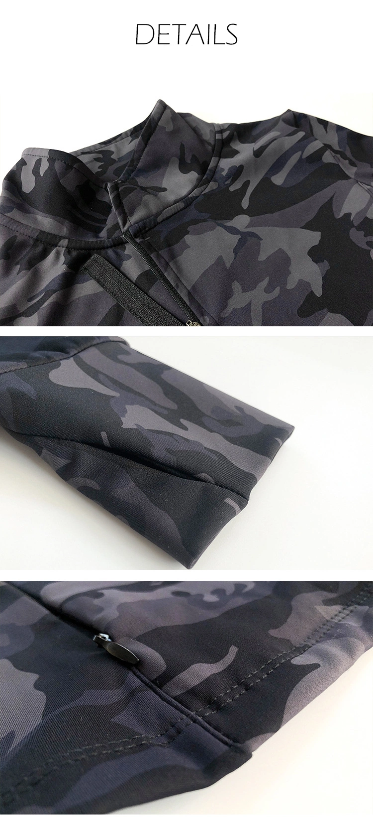 Custom Windbreaker Camo Full Zipper Side Pocket Windproof Women&prime;s Jackets