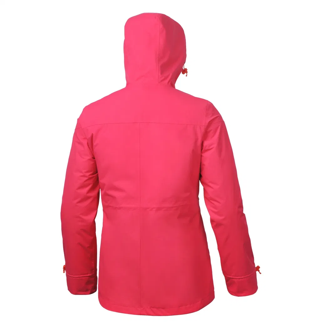 Women Short Pink Waterproof Raincoat