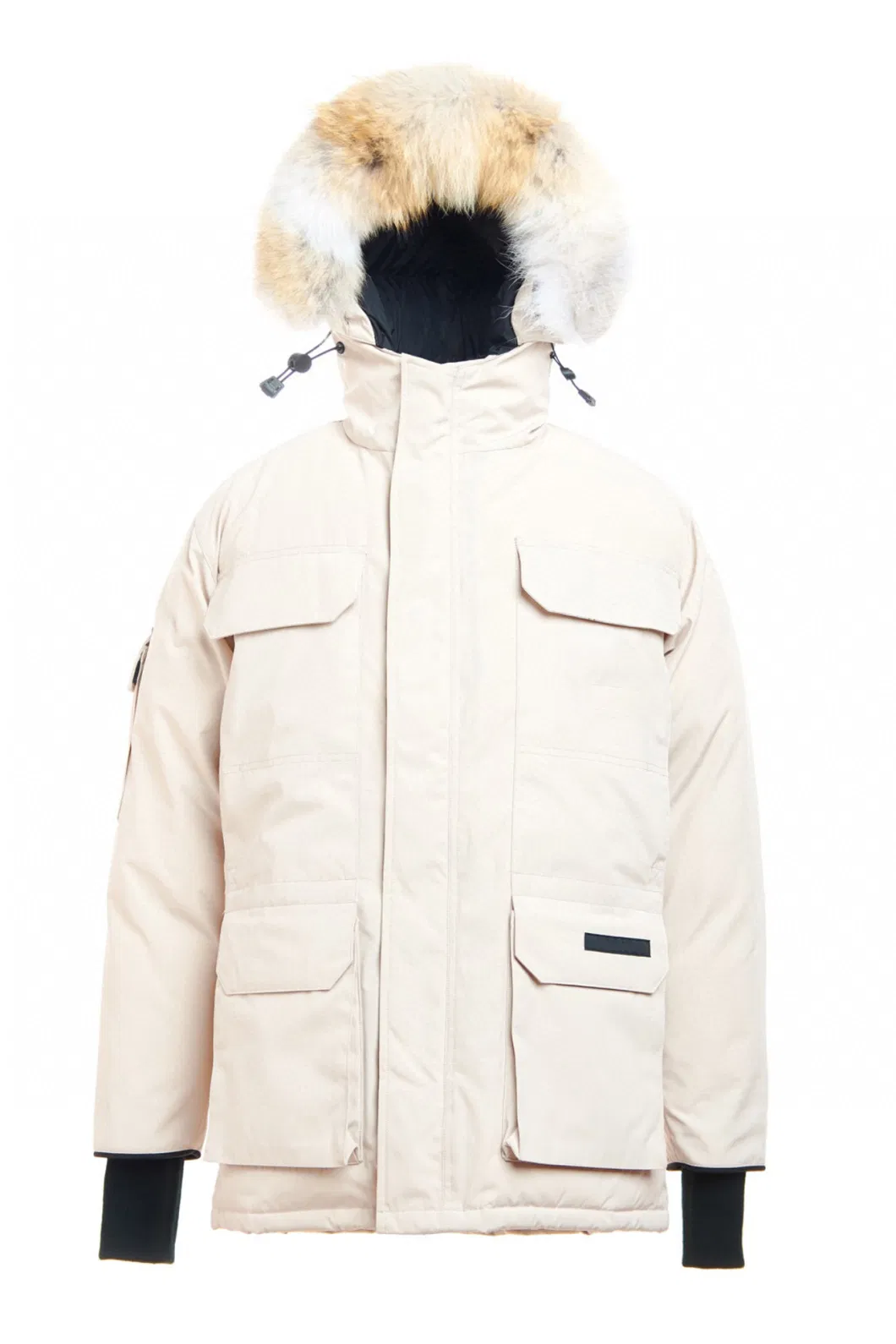 Men Womens Winter Outdoor Leisure Sports Down Jacket White Duck Windproof Long Parker Jacket Fur Collar Cap Warm Real Wolf Fur Designer Stylish Classic Coat