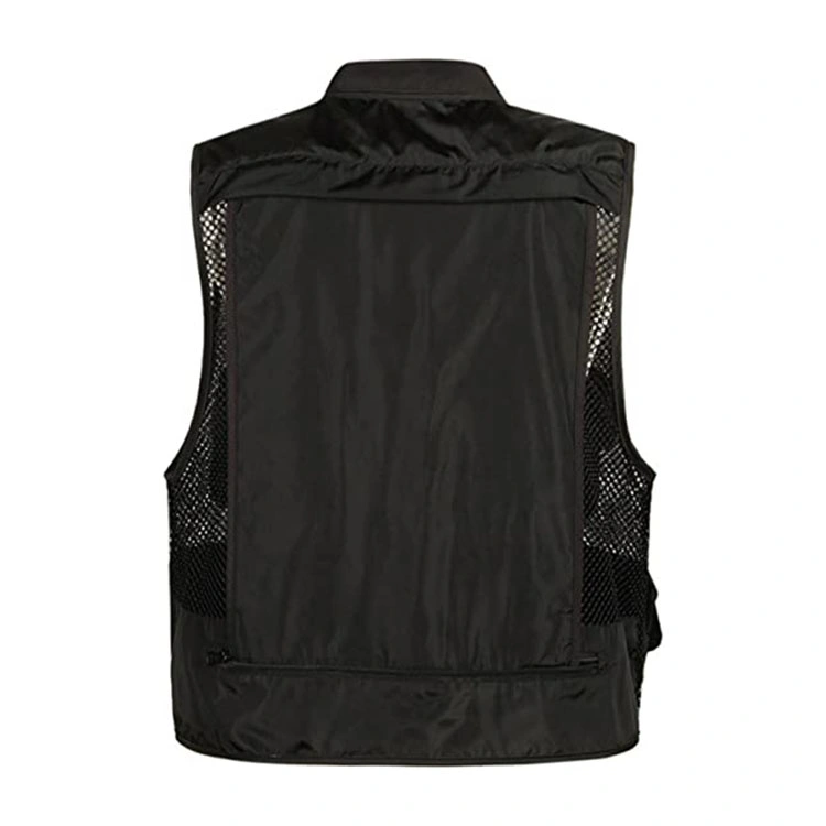 Men&prime;s Fishing Outdoor Utility Hunting Mesh Removable Vest with Multiple Pockets