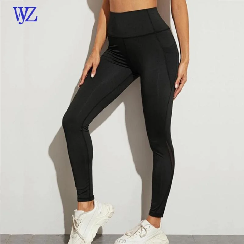 Women High Waist Workout Leggings with 2 Side Pockets, Non See-Through Tummy Control Yoga Pants Sports Wear