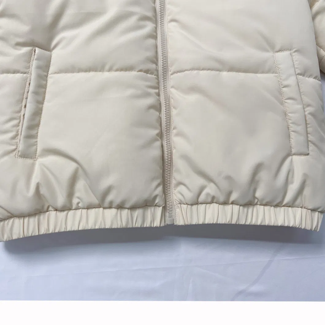 Asiapo China Factory Women&prime;s Girls Cropped Quilted Puffer Jacket with Long Sleeve Full Zip up