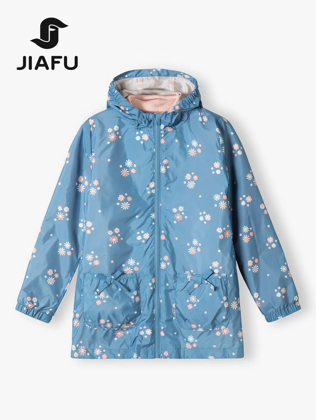 100%Polyester Fashion Waterproof Spring / Autumn 3 in 1 Girl Jacket with Hood