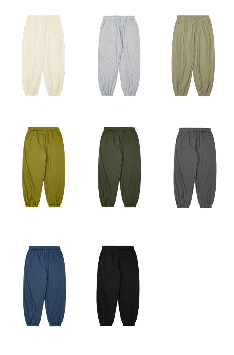 Wholesale Premium Quality Button 58% Cotton 40% Polyester 2% Spandex Pants Design Unisex Baggy Pant Loose Men Wide Leg Pants