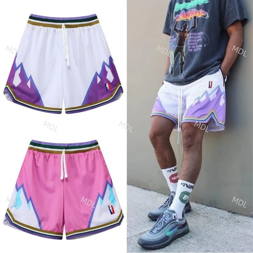 Custom New Logo Shorts Breathable Mesh Shorts Custom Basketball Beach Active Board Short for Men