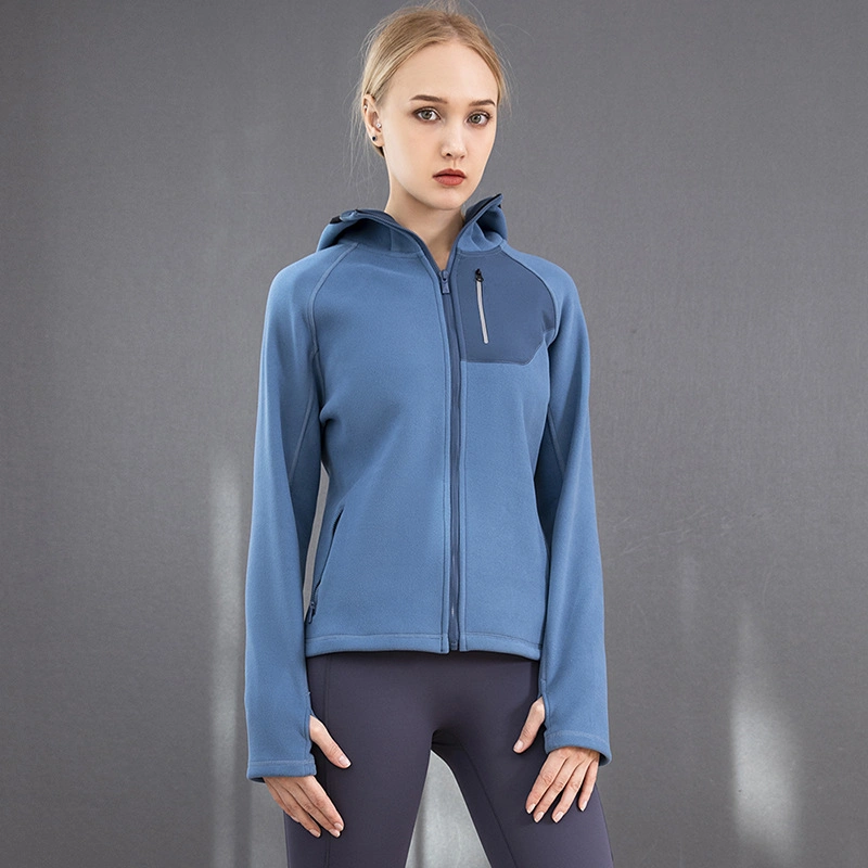 Women&prime;s Outdoor Jacket with Double Layer Composite Velvet for Warmth