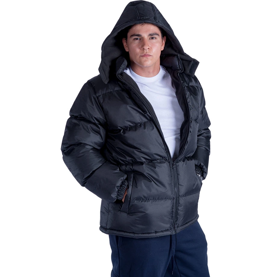 Custom High Quality Fashionable Plus Oversize Puffer Shiny for Men Unisex Light Short Puffer Warm Down Jacket Hood Wholesale