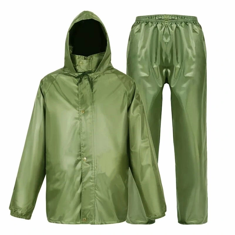 Two-Piece PVC Raincoat Reflective Motorcycle Waterproof Rain Suit Rainwear