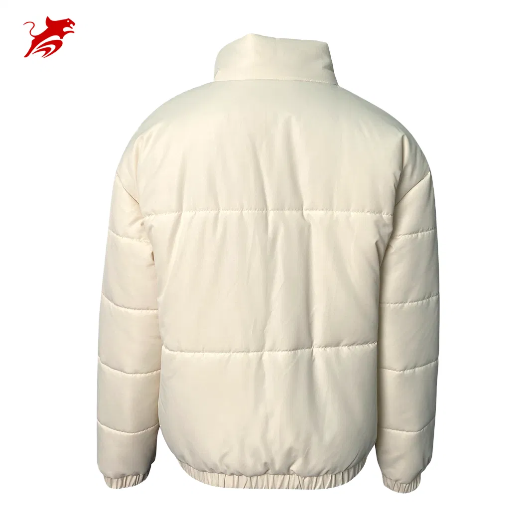 Asiapo China Factory Women&prime;s Girls Cropped Quilted Puffer Jacket with Long Sleeve Full Zip up