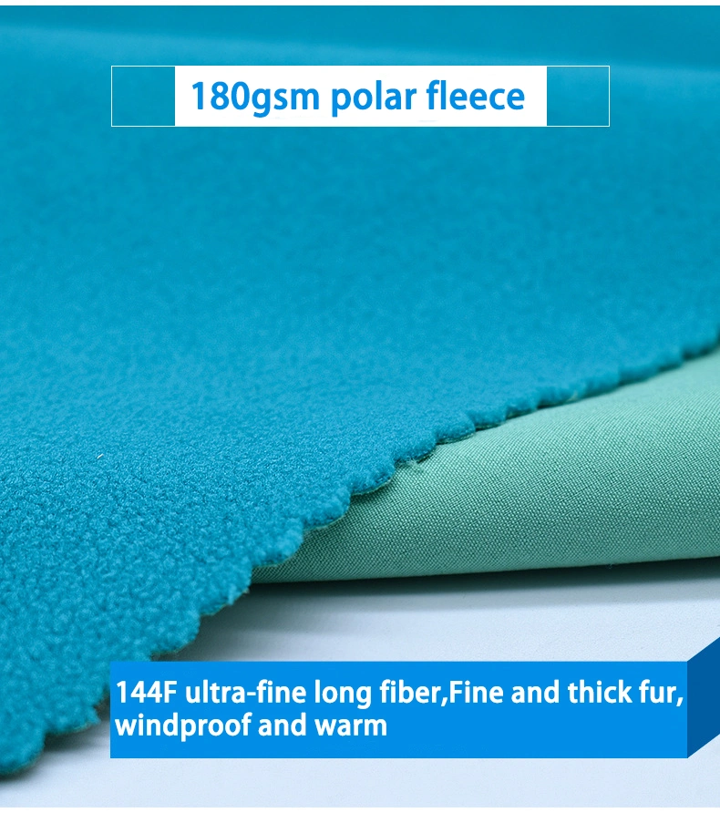 Customized 4 Sided Elastic Laminated 100d Plush Windproof Warm Clothing Polyester Fabric Velvet Polar Fleece