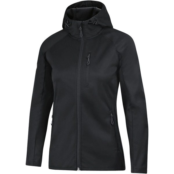 Ladies Softshell Long Coat with Reinforced Seams and High Collar