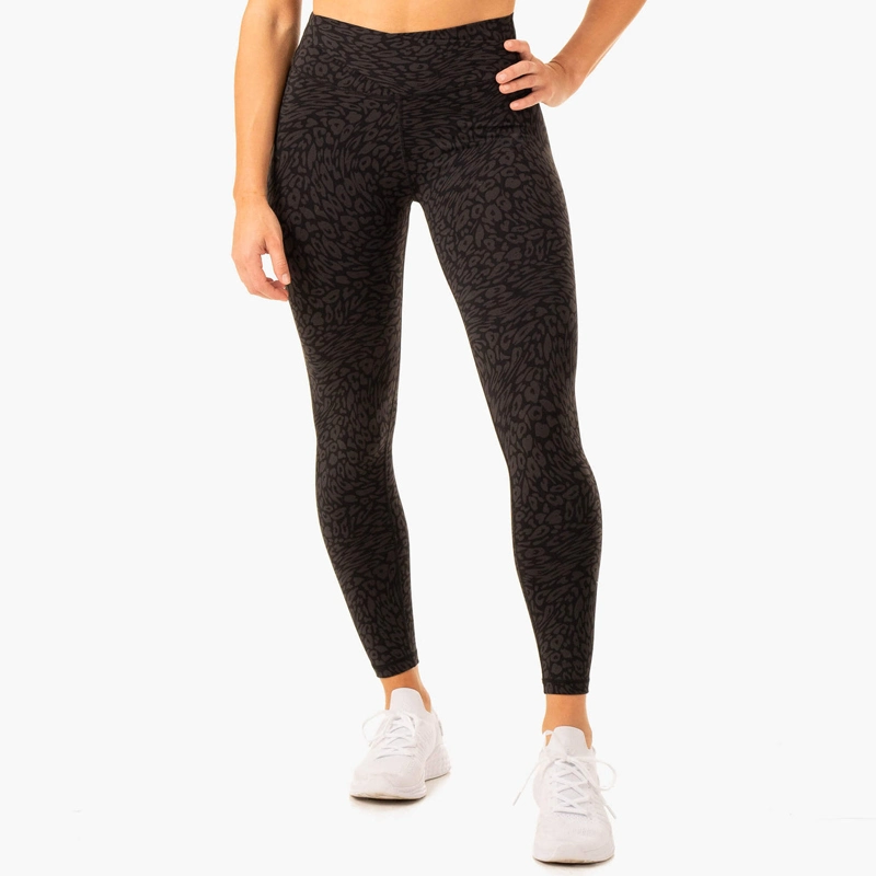 High Quality Sexy Girls Workout Gym Leggings Quick Dry Custom Leopard Print Yoga Pants Women