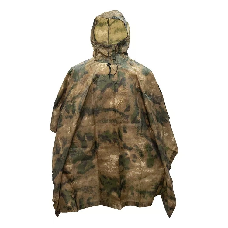 Yuemai Hot Sale Waterproof PU Coating Outdoor Camouflage Miltary Tactical Rain Wear