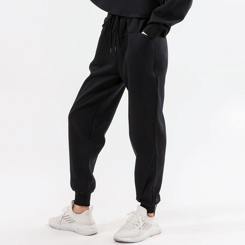 Blank Straight Wide Leg Flared Sweatpants Women&prime;s Cotton Joggers Sports Pants