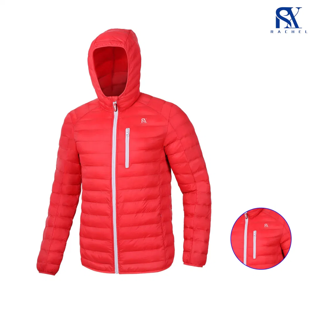 Light Weight Men Winter Jackets Padding Jacket Down &amp; Fake Down Jacket with Hood