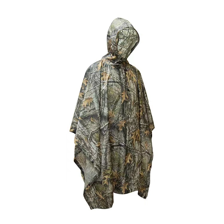 Yuemai Hot Sale Waterproof PU Coating Outdoor Camouflage Miltary Tactical Rain Wear