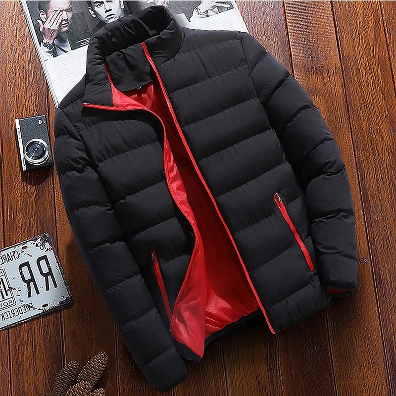 Wholesale Factory Mens Winter Down Jackets Coats Custom Long Sleeves Cropped Padded Puffer Jacket for Men