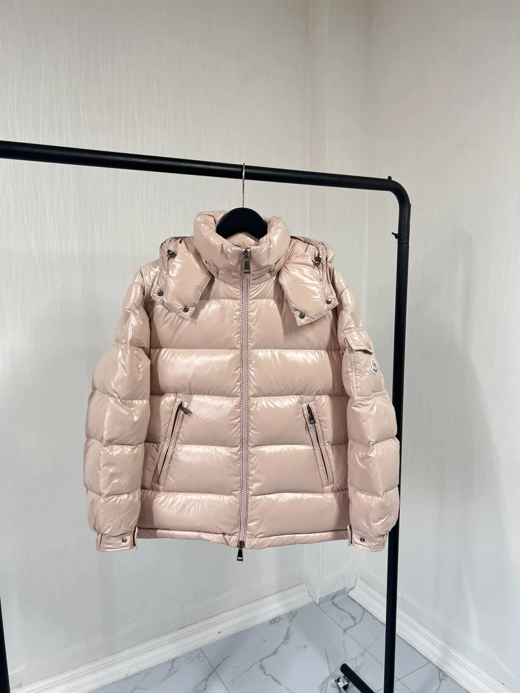 Wholesale Womens Winter Coat Reversible Stand Collar Down Jacket Name Brand Mon-Cler Short Jacket