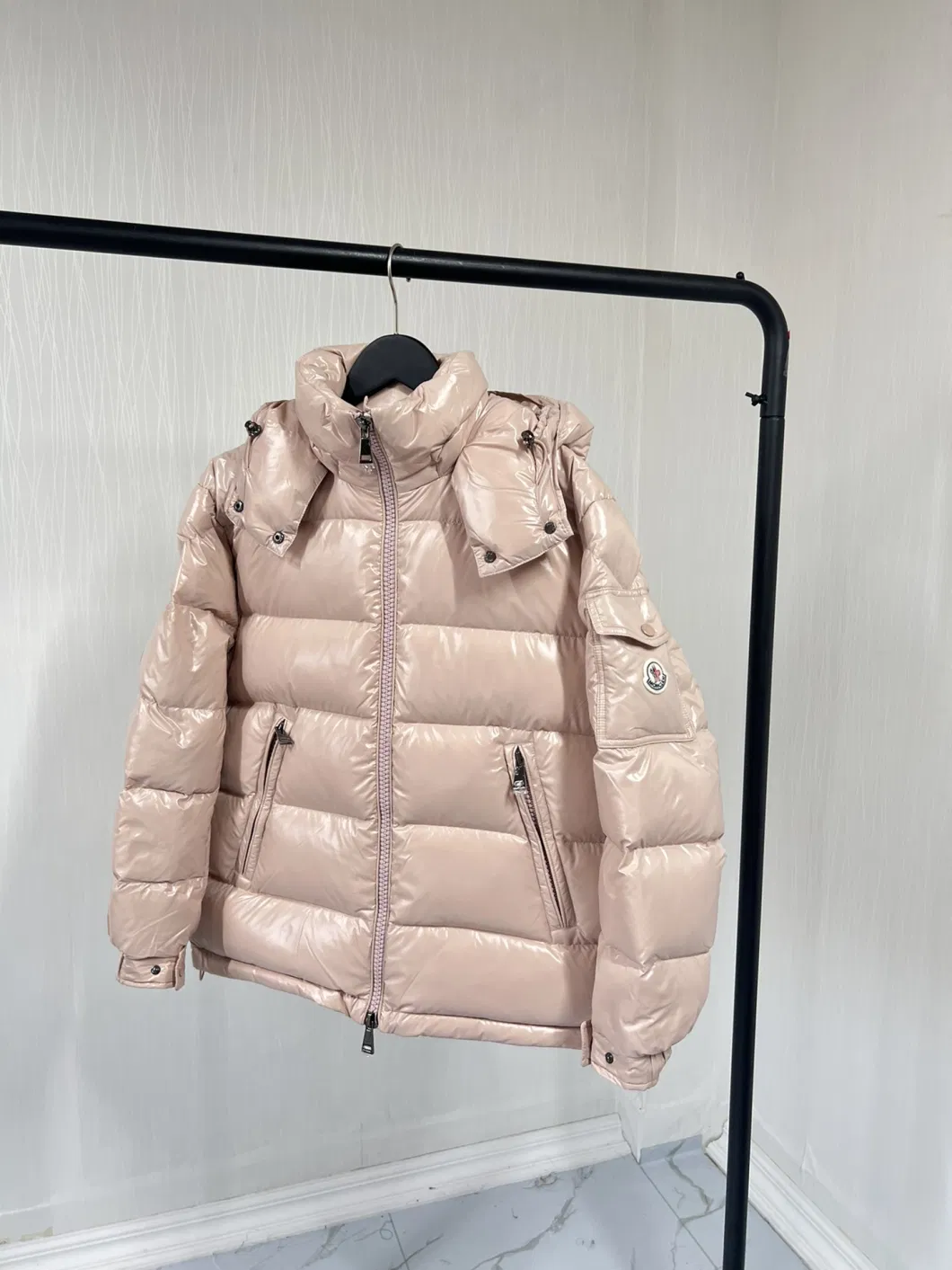 Wholesale Womens Winter Coat Reversible Stand Collar Down Jacket Name Brand Mon-Cler Short Jacket