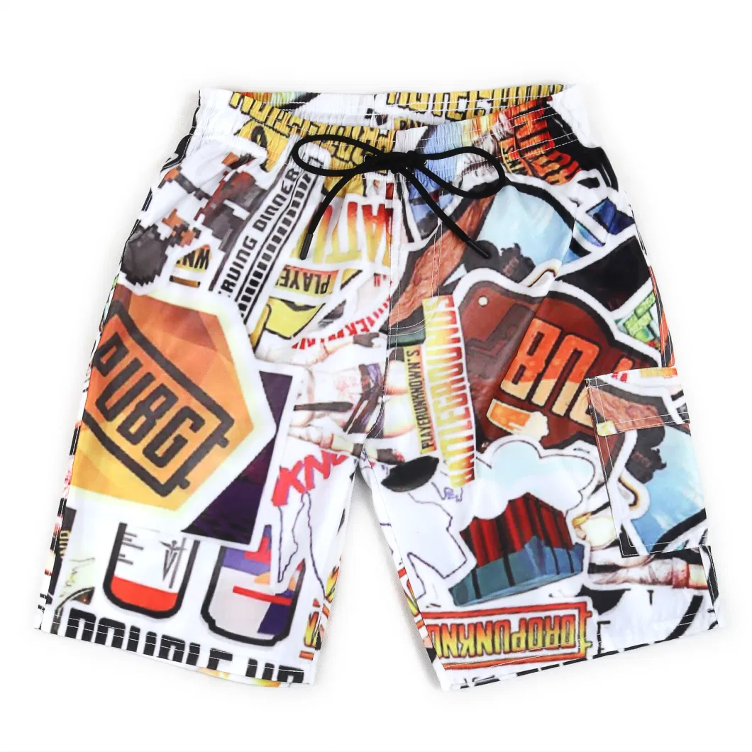 Custom Logo 3D Print Kids Swimwear Beach Pant