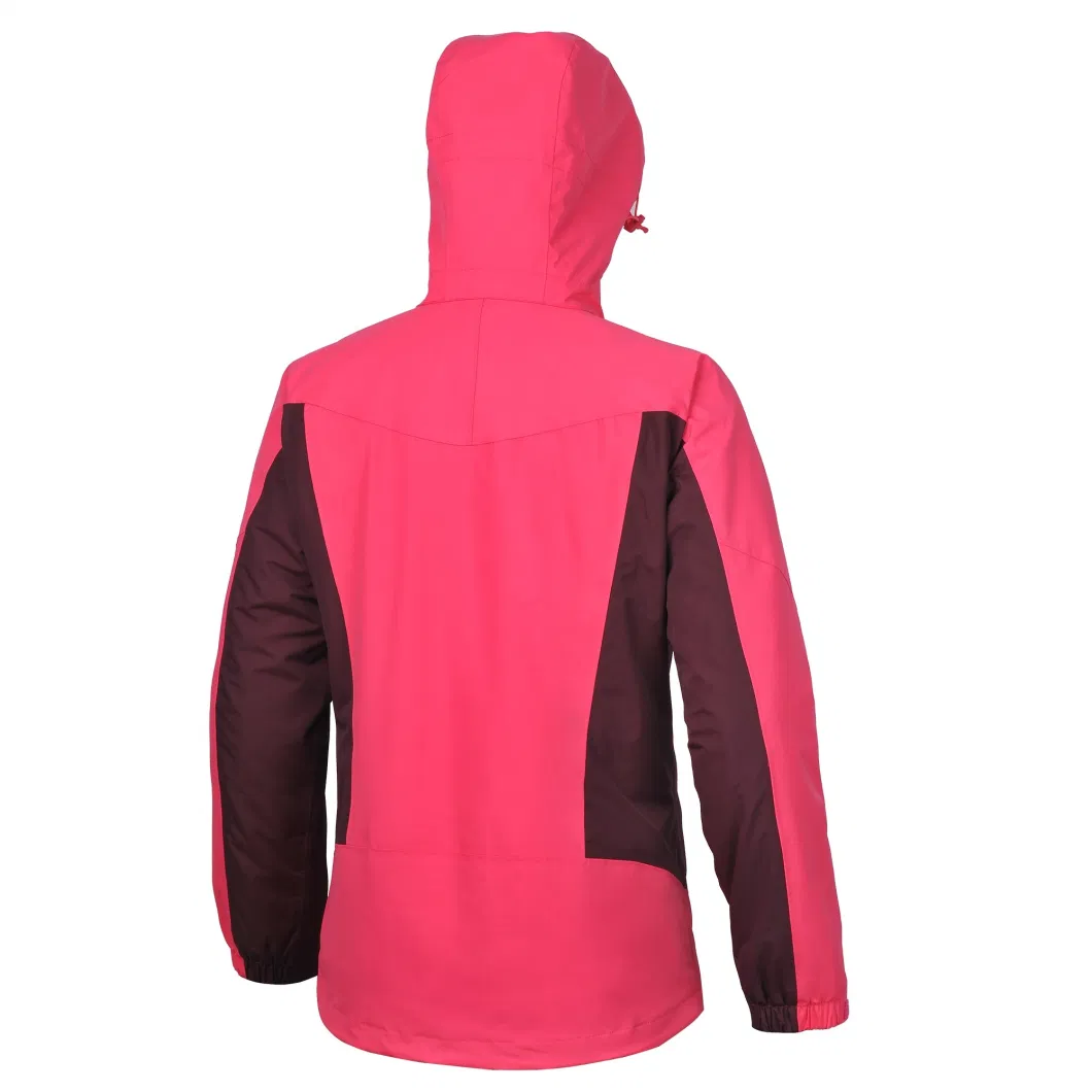 Women&prime;s Sports Wear Mesh Lined Rain Jacket with Hood