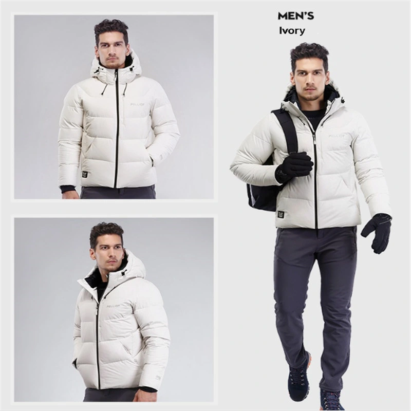 High Quality Men&prime;s Light Weight Down Jacket with Hood Windproof Ultralight Hooded Feather Winter Jacket Coat