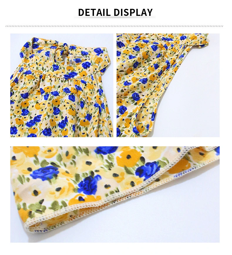 Skylark Wholesale High Quality Sexy Sleeveless Bohemian Floral Printed Dress