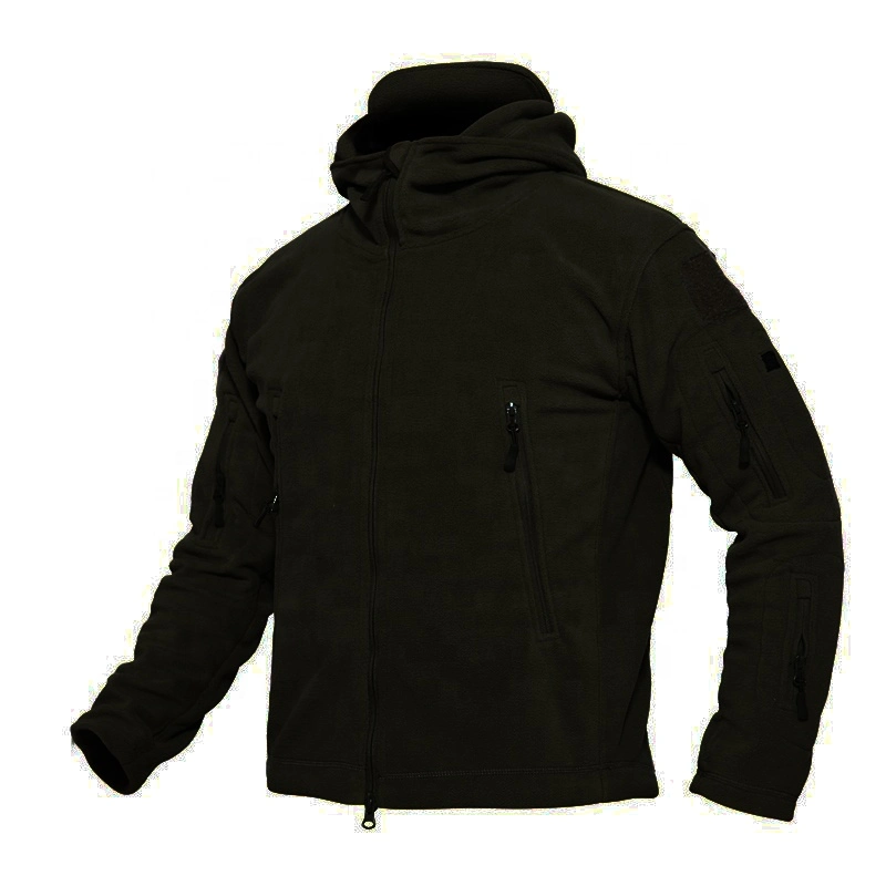 Men Warm Fleece Hoodie Jackets Zipper Outdoor Sports Polar Fleece Jacket Coats