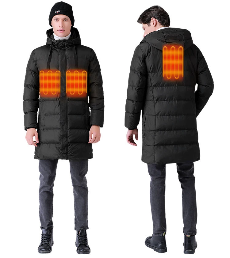 Custom Men Coats Winter USB Heating Outwear Parka Heated Down Jackets