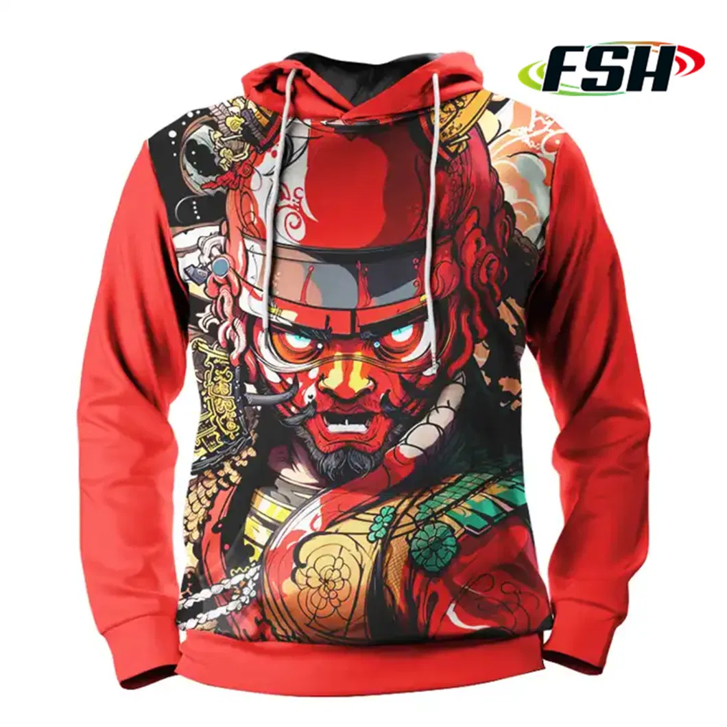 New Design Custom Fluorescent Color Bright Sublimation Sports Wear Hoodie with Fleece