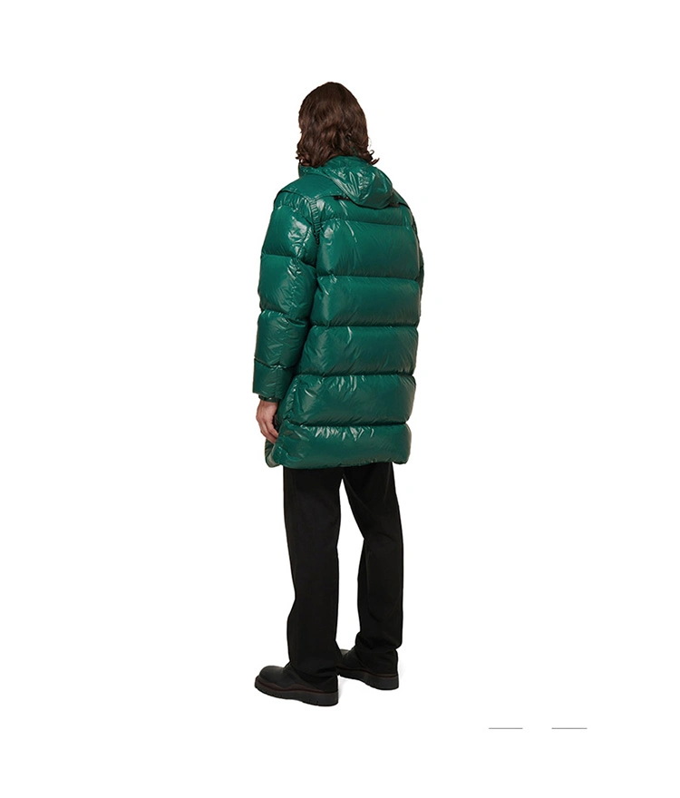 Winter Coat Womens Neon Green Shinny Cropped Long Sleeve Bubble Winter Coat Puffer Jacket for Ladies