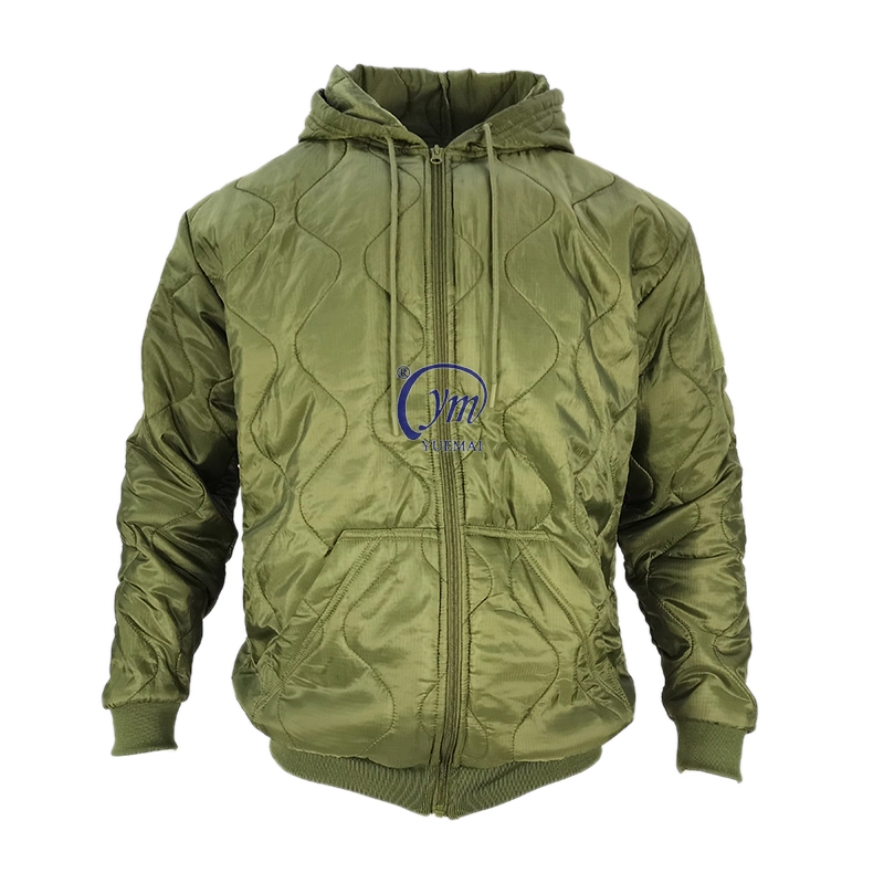 Customized Logo Hunting Black Army Green Full Zipper Woobie Hoodie Jacket Waterproof