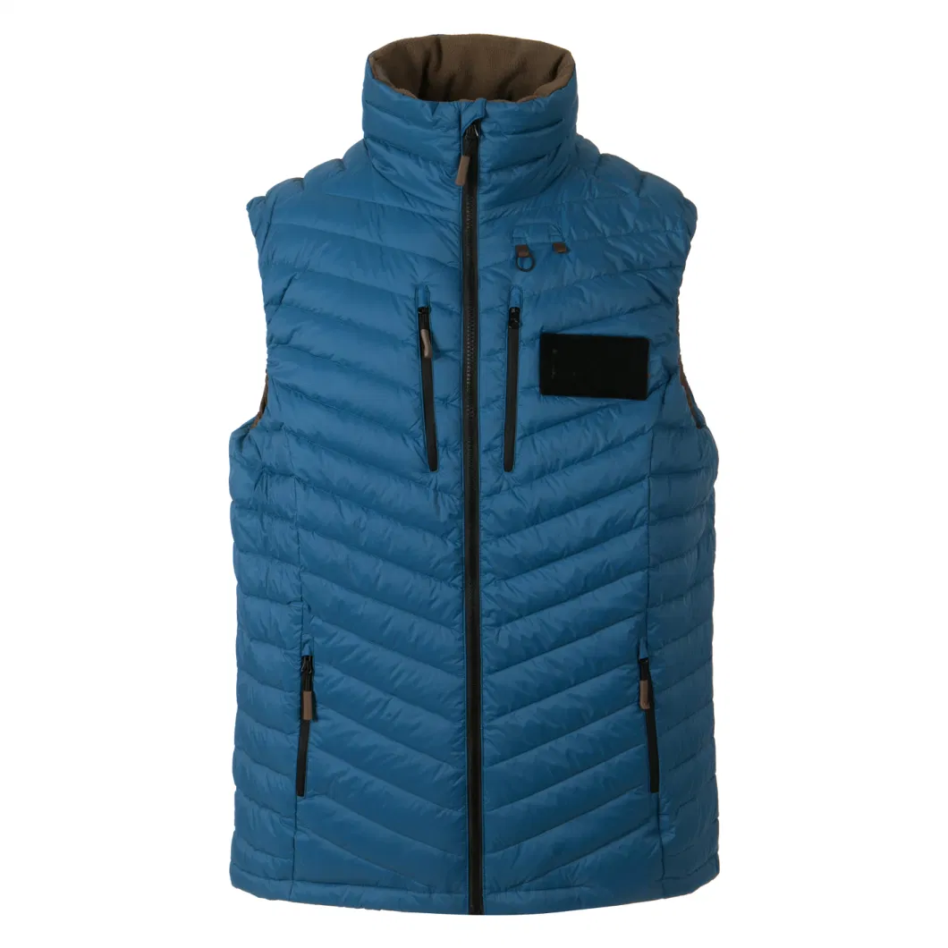 Custom Logo Soft 90% Duck Down Winter Sleeveless Jacket Men Puffer Vest