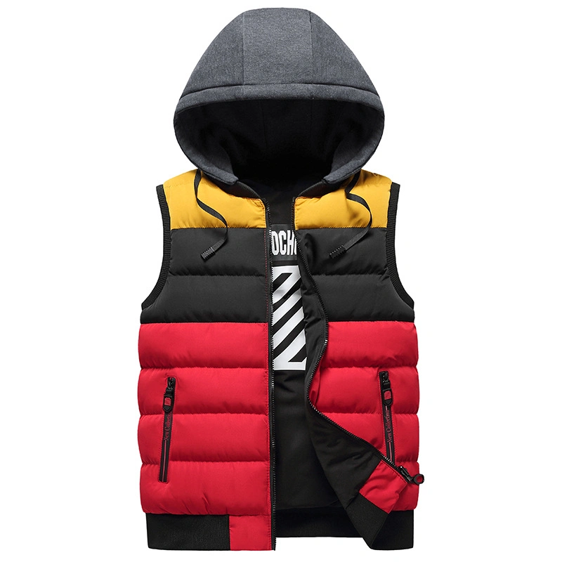 Wholesale Down-Like Padding Vest for Winter Sleeveless Jacket Hoodies Style