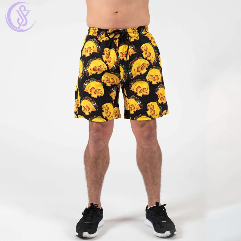 Custom Logo Design Summer Sublimation Wet Men&prime; S Board Beach Shorts Swim Trunks Short