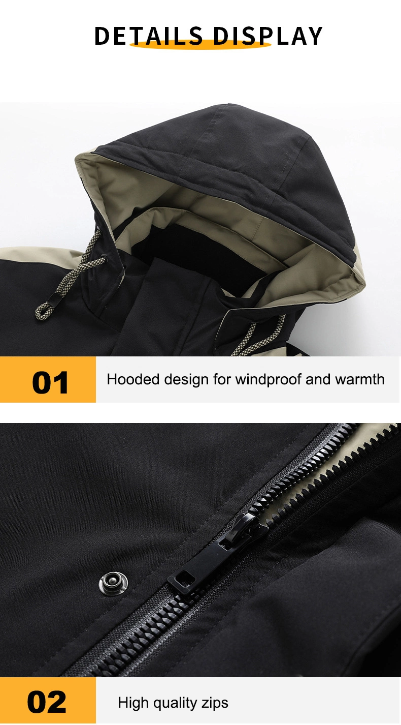 Oversize Winter Jacket Windproof Puffer Down Cotton Coat Men Hooded Parka