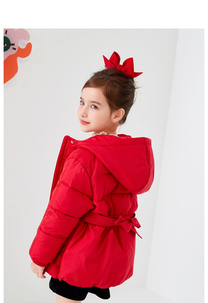 Girl /Children Hood Down Winter Long Casacas Jacket Kids Parka