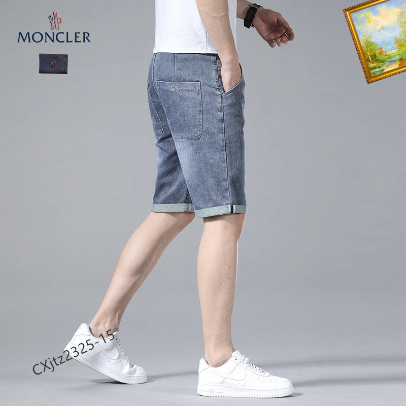 Thin Elastic Waist Men&prime;s Denim Shorts for Summer