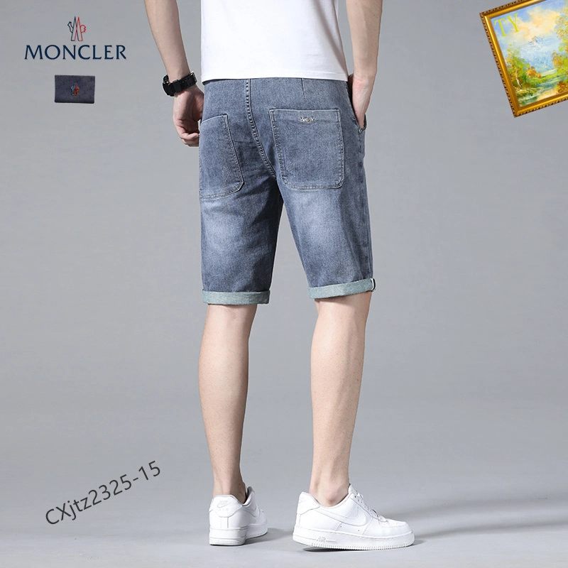 Thin Elastic Waist Men&prime;s Denim Shorts for Summer