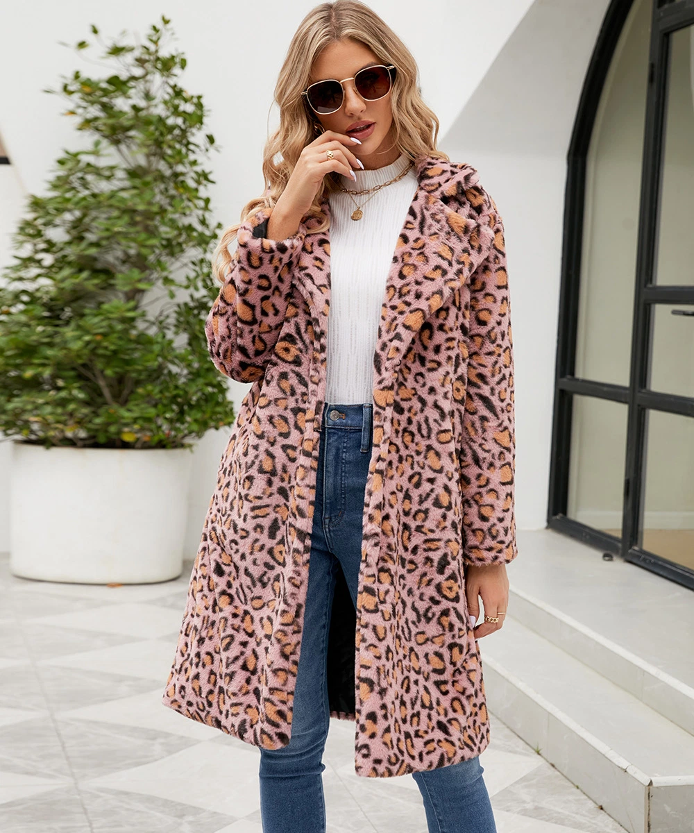 Autumn and Winter Casual Faux Fur Coat Plush Long Coat