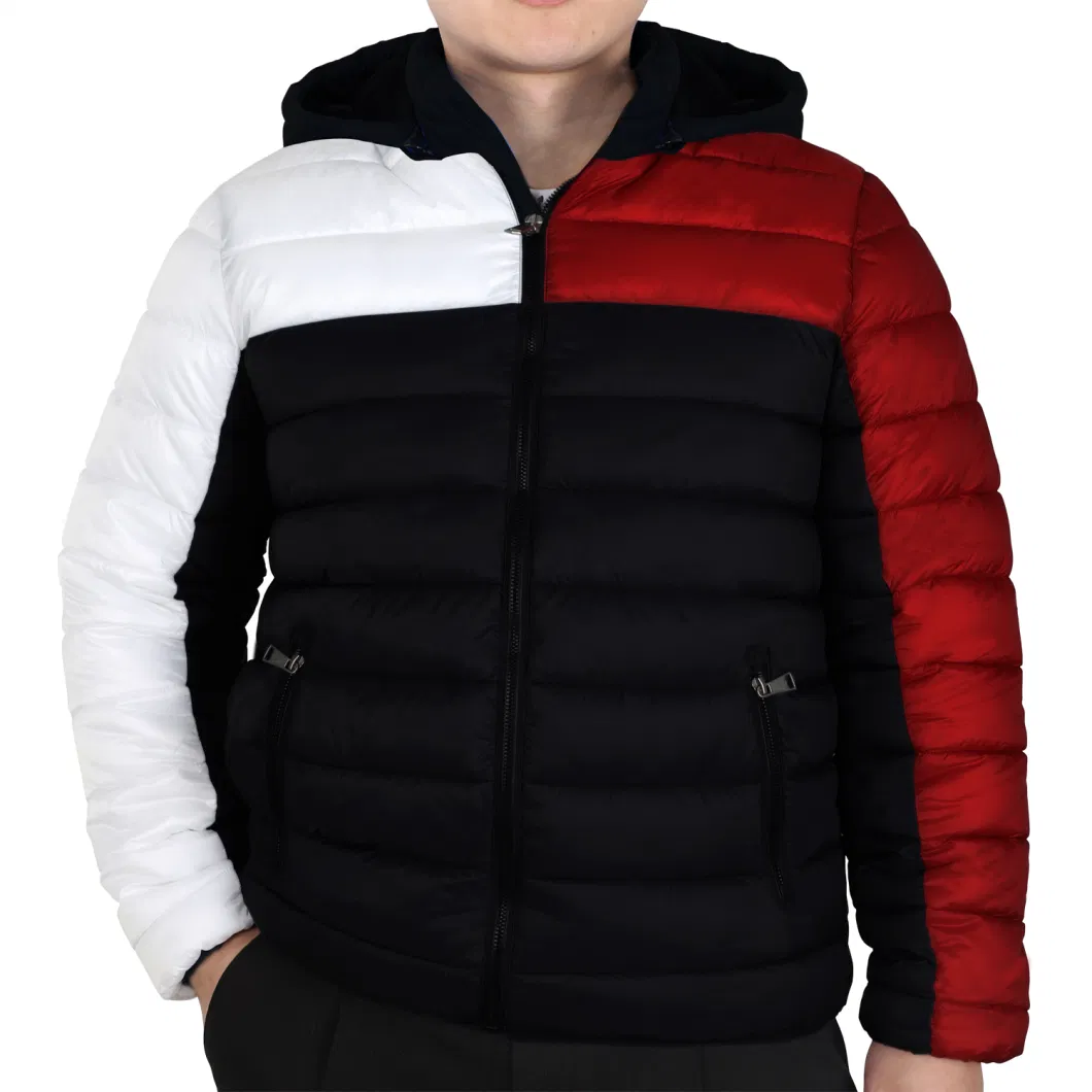 Custom High Quality Fashionable Men Short Puffer Warm Down Jacket with Hood