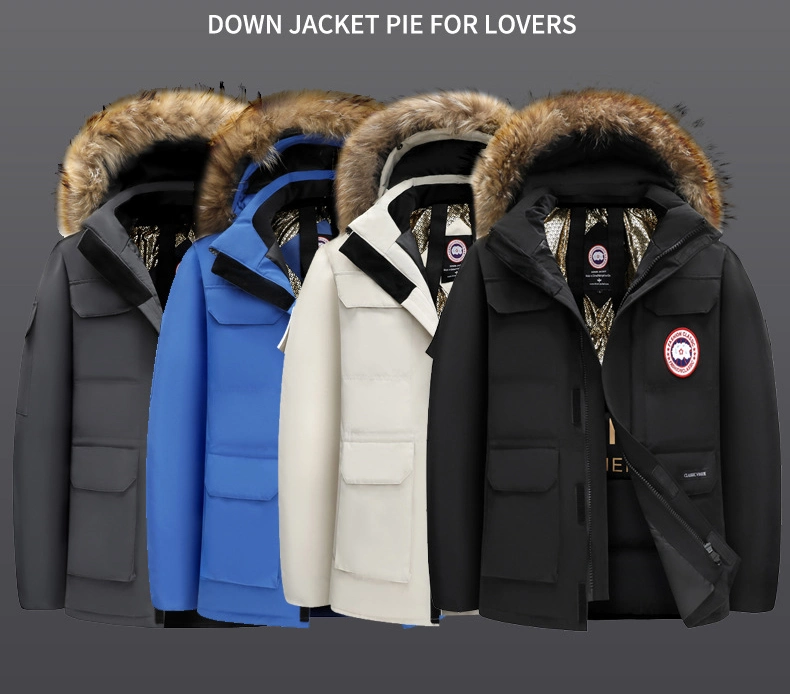 Winter Warm Puffer Coat Padded Jacket Fur Thickened Down Parka