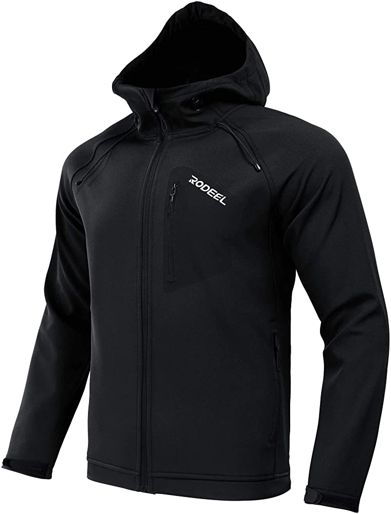 Men&prime; S Softshell Front-Zip Windproof /Waterprrof/Breathable Jacket with Hood