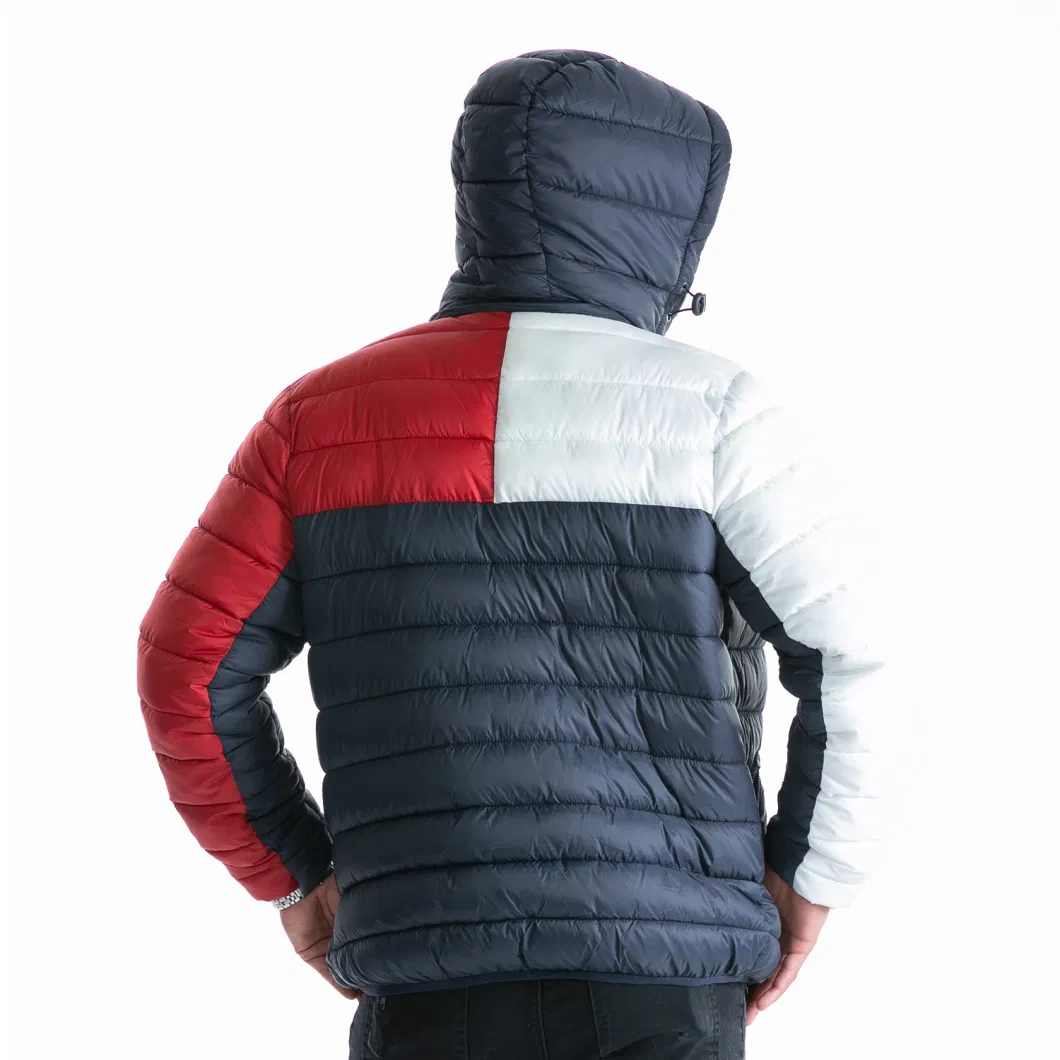 Custom High Quality Fashionable Men Short Puffer Warm Down Jacket with Hood