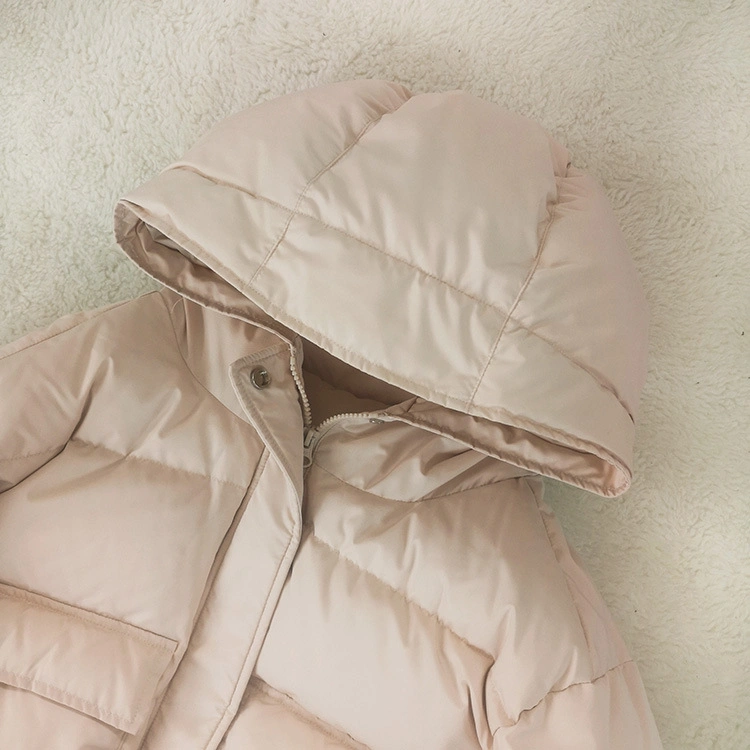 Winter Short Puff Hooded Down Jacket for Women