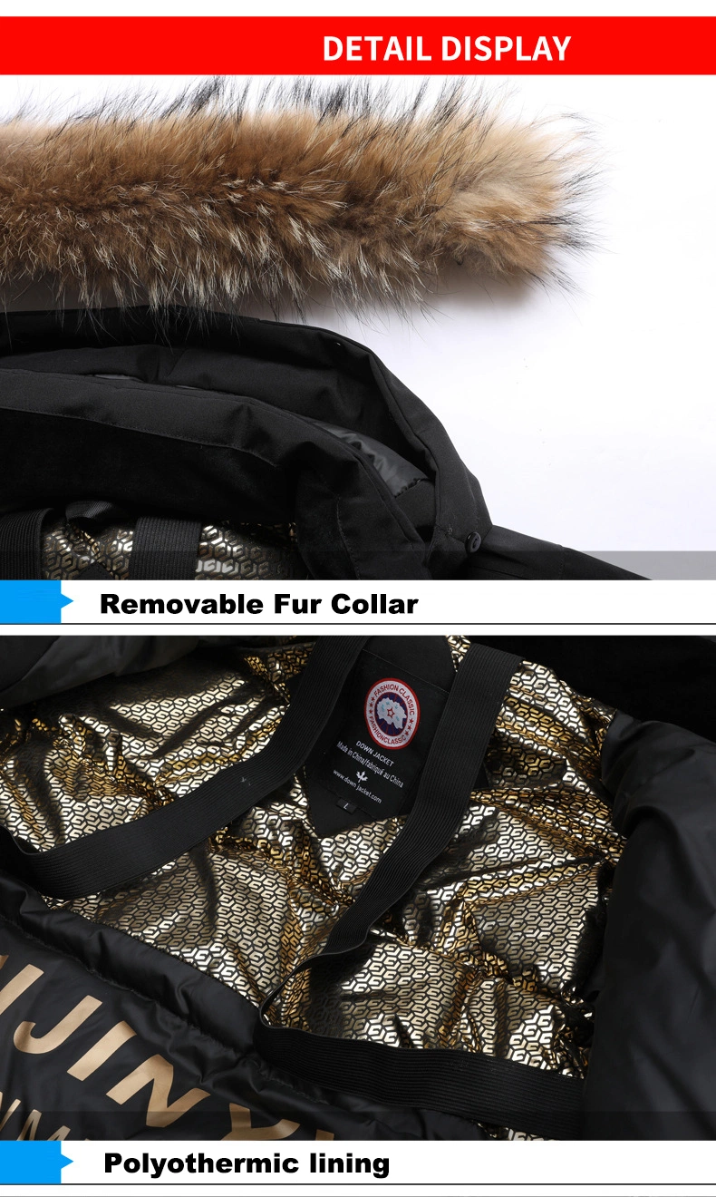 Winter Warm Puffer Coat Padded Jacket Fur Thickened Down Parka