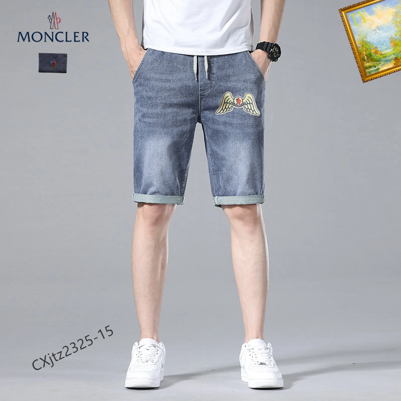 Thin Elastic Waist Men&prime;s Denim Shorts for Summer